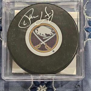 Phil Housley Hockey Hall of Famer Autographed Sabres Puck SCHWARTZ SPORTS COA